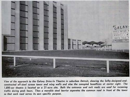 Galaxy Drive-In Theatre - From Box Office And Ron Gross (newer photo)